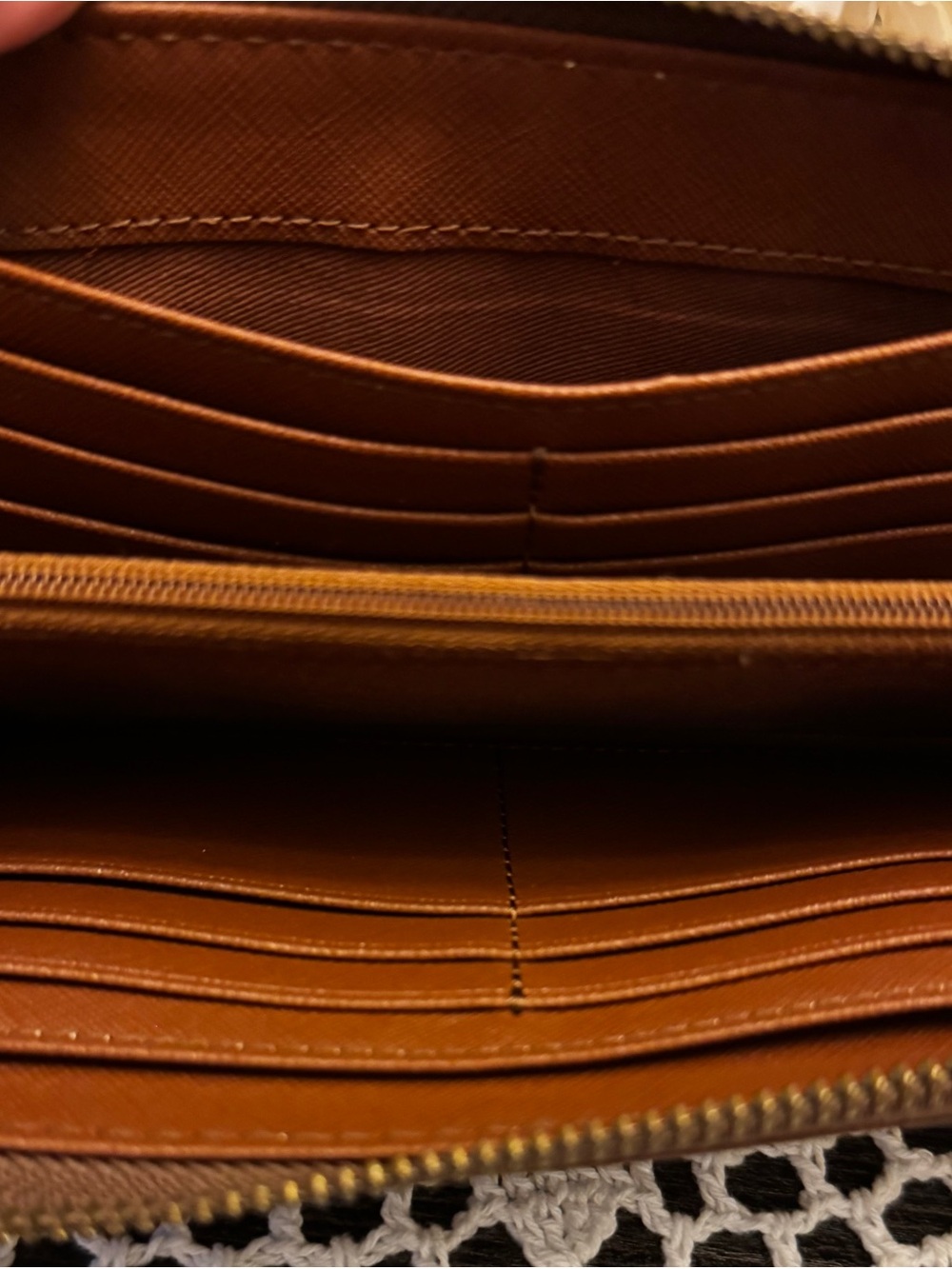 Fossil Julia Leather RFID Zip Around Clutch Wristlet Wallet Brown SWL1556 - Picture 13 of 15